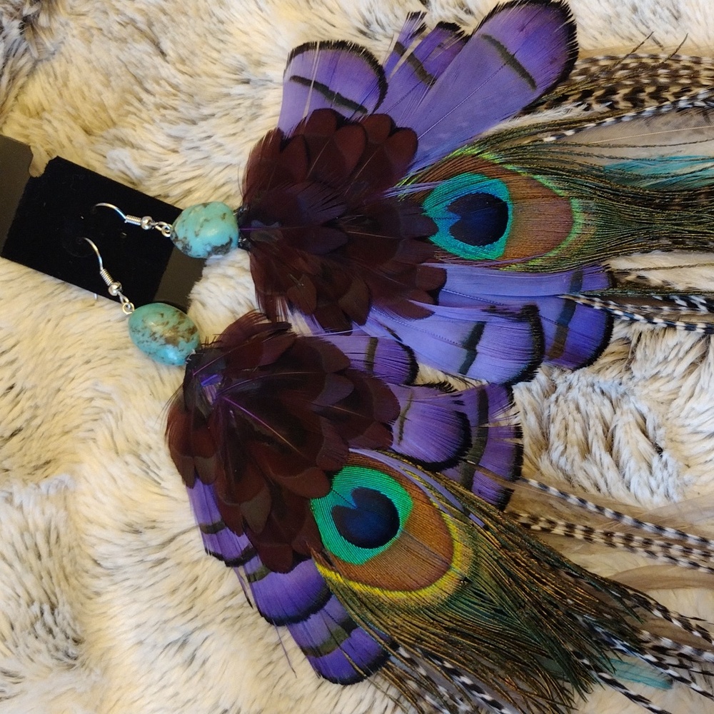 Feather earrings - Picture 2 of 5